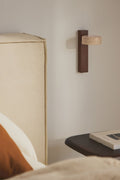 Applique mural LED orientable en bois et travertin Davise - 1