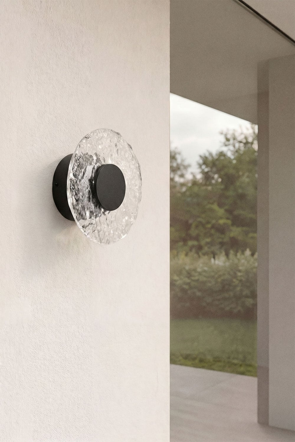 Applique murale Ø20 cm LED en verre et fer Lorenzo - 1