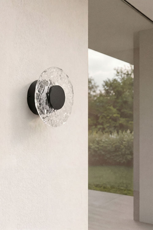 Applique murale Ø20 cm LED en verre et fer Lorenzo - 1
