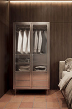 Armoire 85x180 cm en acier et verre Paoline - 3