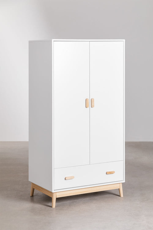 Armoire avec tiroir en MDF et bois de pin Tom Kids - 2