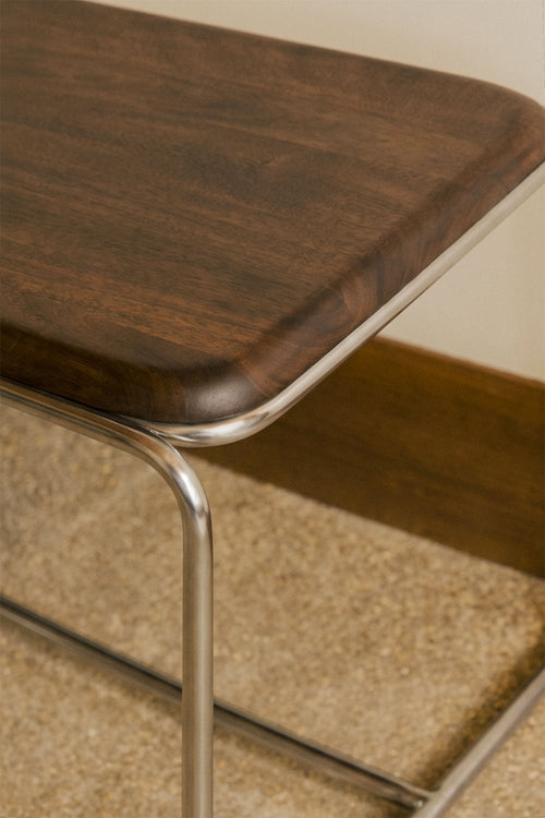 Banc 160 cm en bois d'acacia et acier inoxydable Altrex - 2