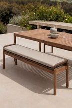 Banc de jardin 180 cm en bois d'acacia et corde tressée Karvia - 1