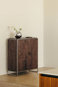 Buffet en bois d'acacia et acier inoxydable Altrex - 1