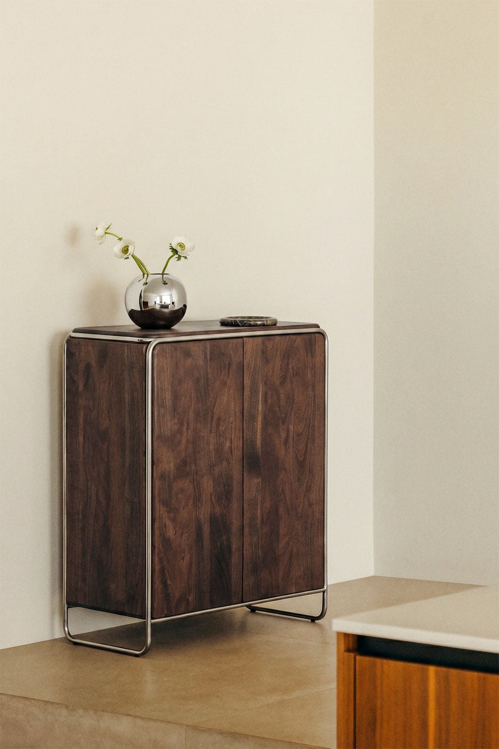 Buffet en bois d'acacia et acier inoxydable Altrex - 1