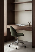 Chaise de bureau à roulettes tapissée Kana - 1
