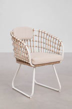 Chaise de jardin avec accoudoirs en aluminium et rotin synthétique Isaran - 2