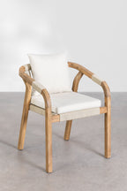Chaise de jardin avec accoudoirs en bois d'acacia Dubai - 2