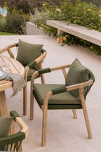 Chaise de jardin avec accoudoirs en bois d'acacia Dubai - 4