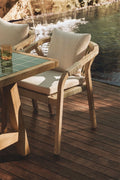 Chaise de jardin avec accoudoirs en bois d'acacia Dubai - 1