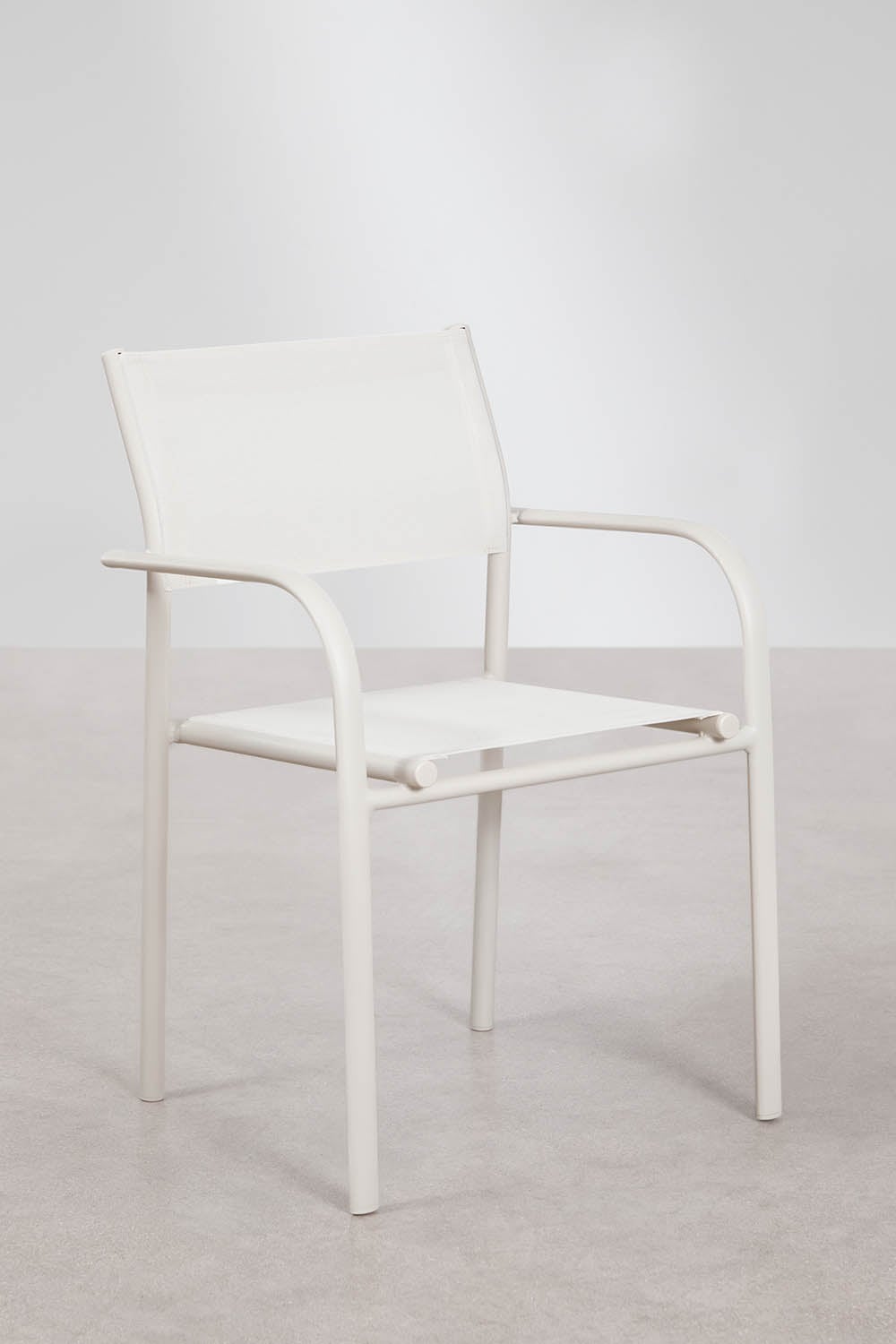 Chaise de jardin empilable avec accoudoirs en aluminium Olenia - 2