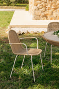 Chaise de jardin empilable avec accoudoirs en rotin synthétique Reiven - 1