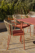 Chaise de jardin empilable en acier et corde tressée Oklahoma - 1