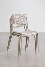 Chaise de jardin empilable en acier et rotin synthétique Veyra - 2