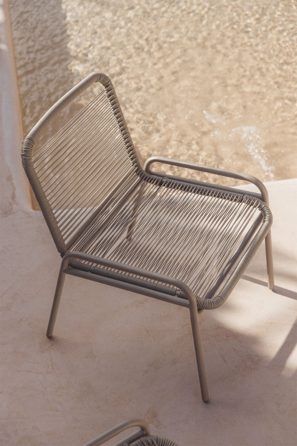 Fauteuil de jardin en acier et rotin synthétique Kuorin - 3