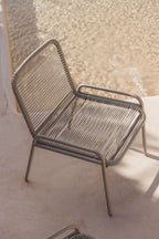 Fauteuil de jardin en acier et rotin synthétique Kuorin - 3