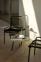Fauteuil de jardin en acier et rotin synthétique Kuorin - 1