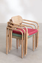 Chaise de jardin avec accoudoirs en bois Naele - 2