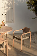 Chaise de jardin avec accoudoirs en bois Naele - 1