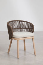 Chaise de jardin en bois d'acacia et corde tressée Capri - 2