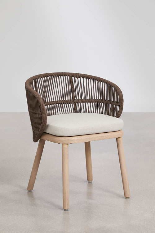 Chaise de jardin en bois d'acacia et corde tressée Capri - 2