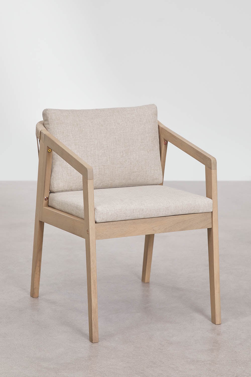 Chaise de jardin avec accoudoirs en bois d'acacia et corde tressée Kaela - 2