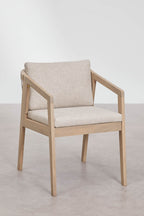 Chaise de jardin avec accoudoirs en bois d'acacia et corde tressée Kaela - 2