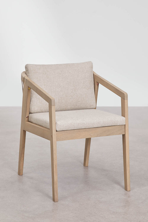 Chaise de jardin avec accoudoirs en bois d'acacia et corde tressée Kaela - 2