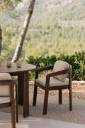 Chaise de jardin avec accoudoirs en bois d'acacia Uleno - 1