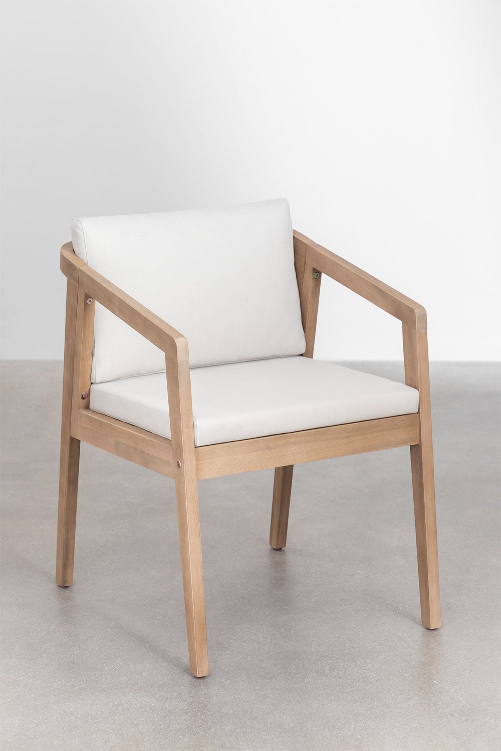 Chaise de jardin avec accoudoirs en bois d'acacia Kaela - 2