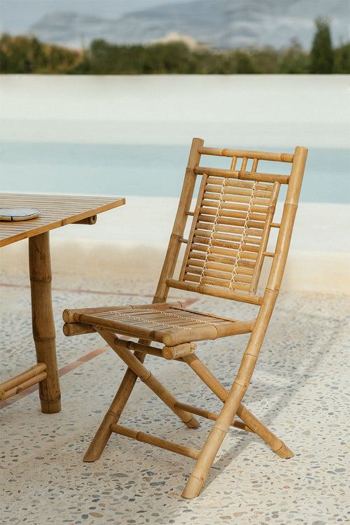 Chaise de jardin pliante en bambou Yakku - 1