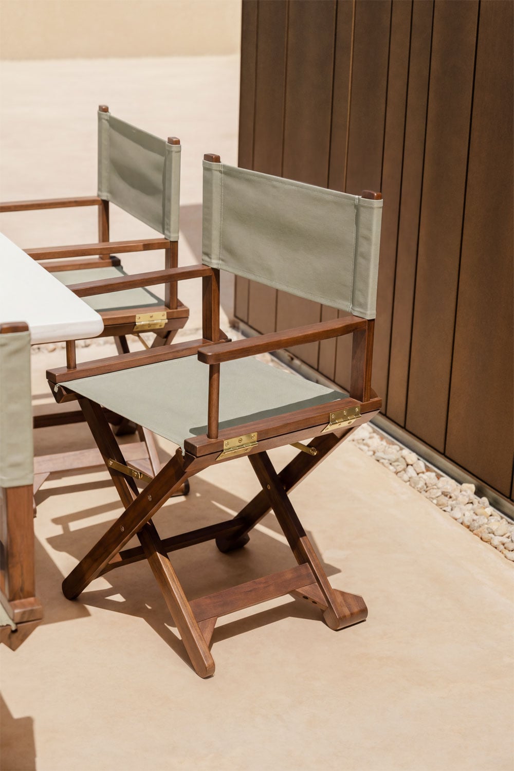 Chaise de réalisateur pliante de jardin en bois d'acacia Ridley - 4