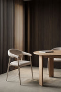 Chaise de salle à manger avec accoudoirs tapissée Nervoxi - 1