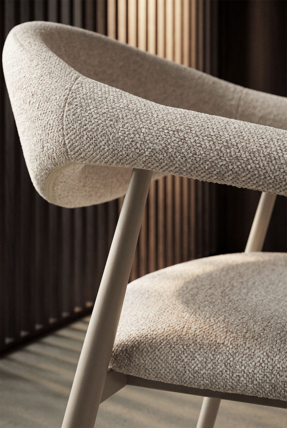 Chaise de salle à manger avec accoudoirs tapissée Nervoxi - 2