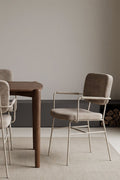 Chaise de salle à manger avec accoudoirs rembourrée Milih - 1