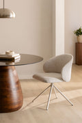 Chaise de salle à manger pivotante tapissée Gryon - 1