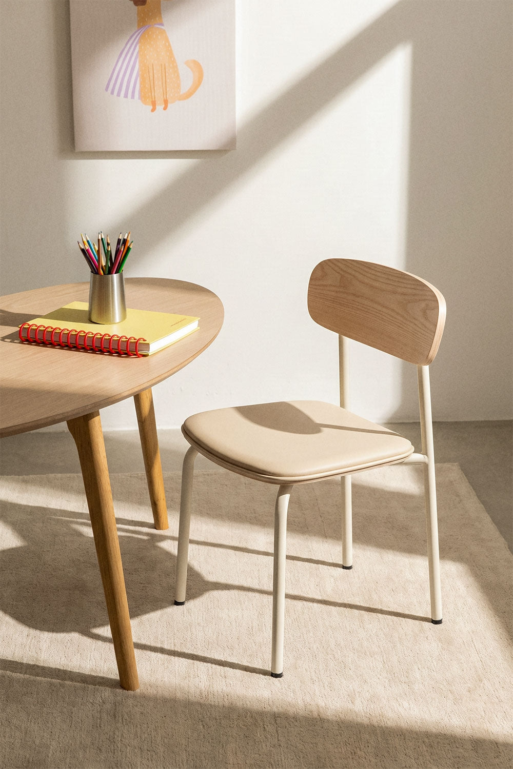 Chaise en fer et bois Wilpier Kids - 1