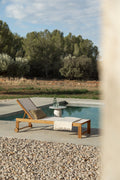 Chaise longue inclinable en bois Valerys - 1