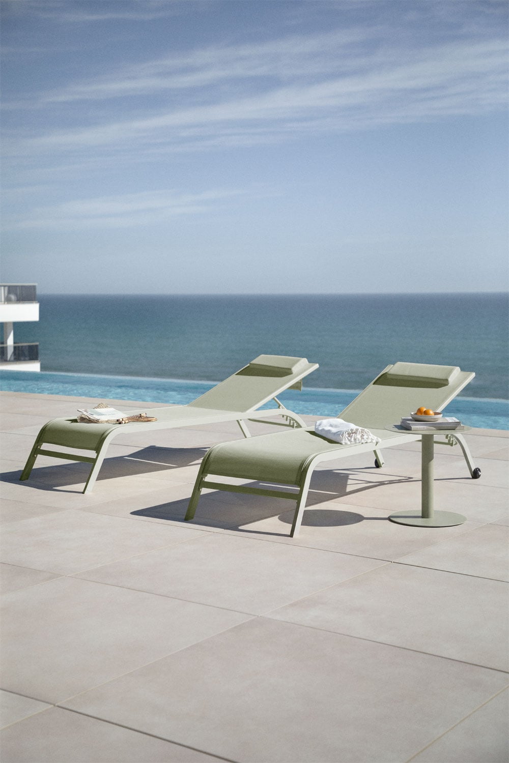 Chaise longue inclinable avec coussin Therys - 4