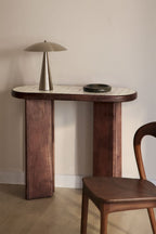 Console d'entrée 100x40 cm en carreaux et bois d'acacia Aitana - 3