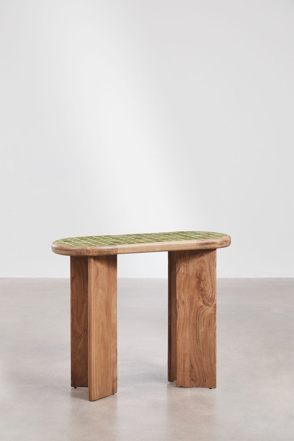 Console d'entrée 100x40 cm en carreaux et bois d'acacia Aitana - 2