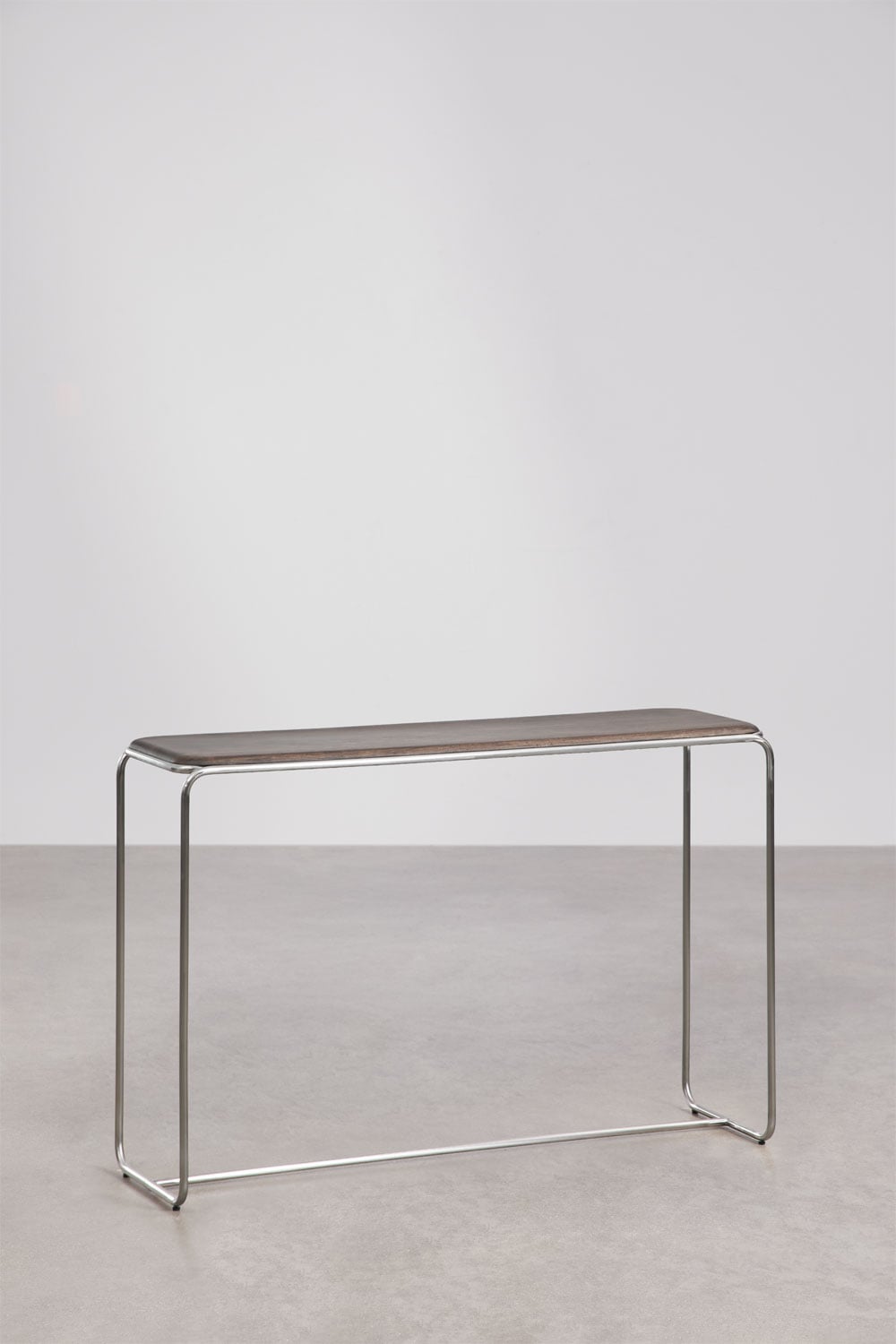 Console d'entrée 120x35 cm en bois d'acacia et acier inoxydable Altrex - 2