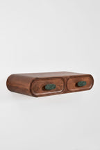 Console d'entrée murale 100x40 cm en bois de manguier et pierre naturelle Kivalina - 2