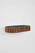 Console d'entrée murale 90x40 cm en bois de manguier et pierre naturelle Bytum - 2