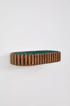 Console d'entrée murale 90x40 cm en bois de manguier et pierre naturelle Bytum - 2
