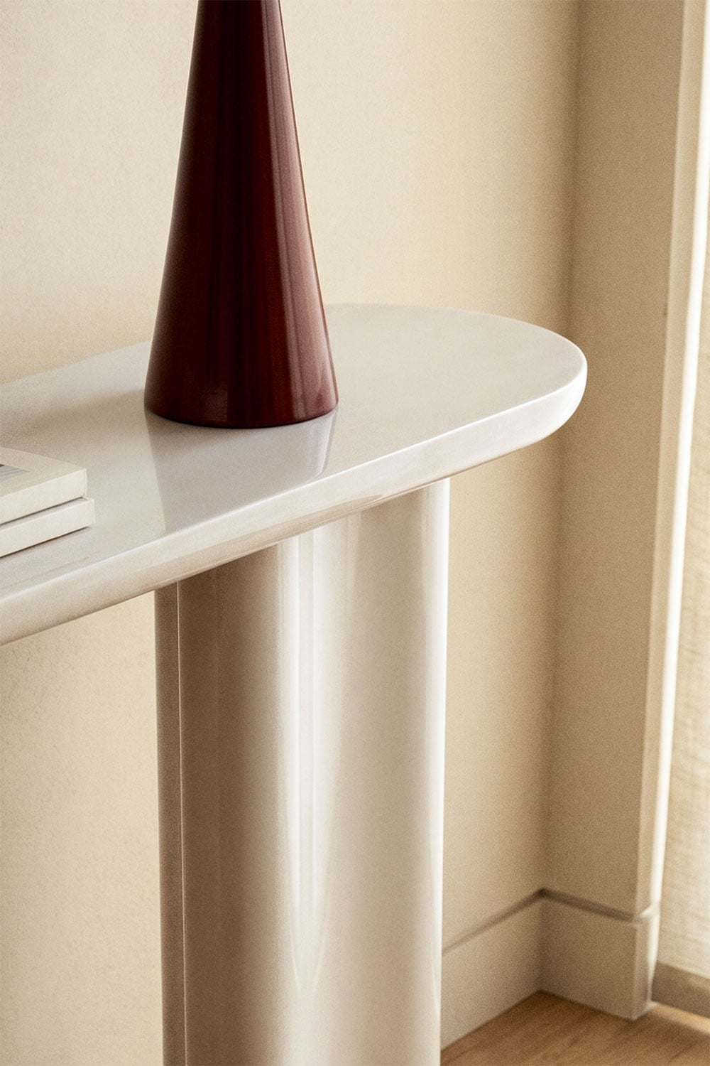 Console d'entrée ovale 120x35 cm en MDF Breoniz - 2