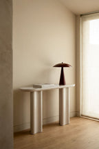 Console d'entrée ovale 120x35 cm en MDF Breoniz - 1