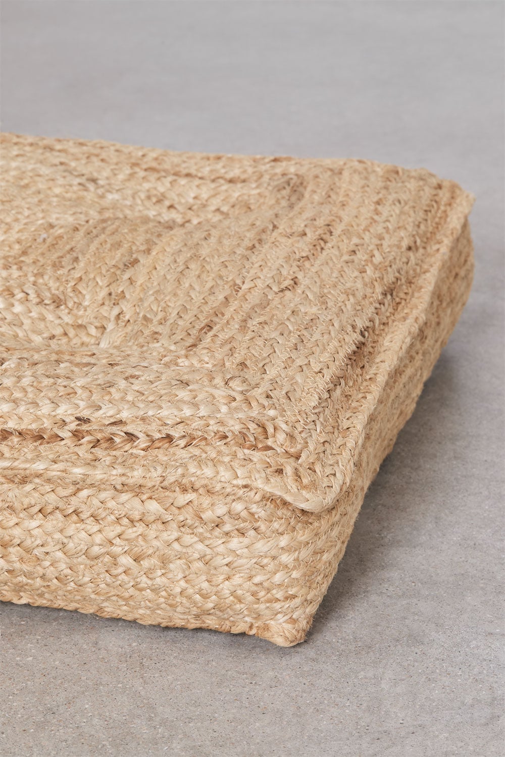 Coussin de sol en jute et coton Serenda - 2