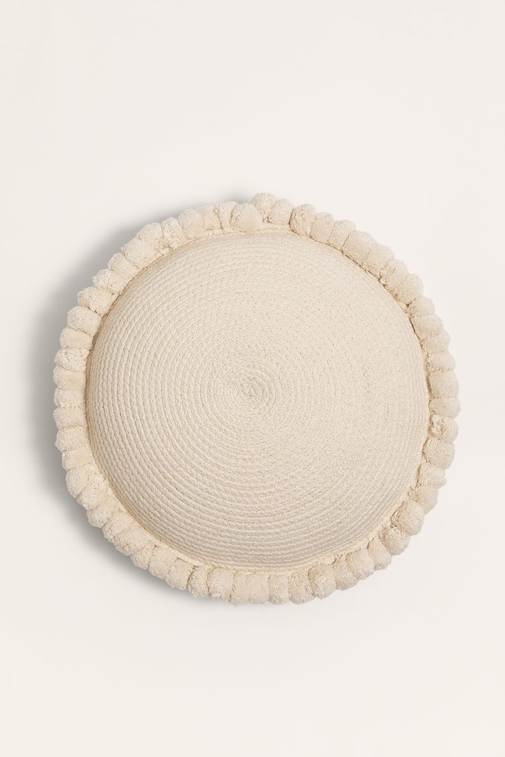 Coussin rond Ø50 cm en coton tressé Olets - 1