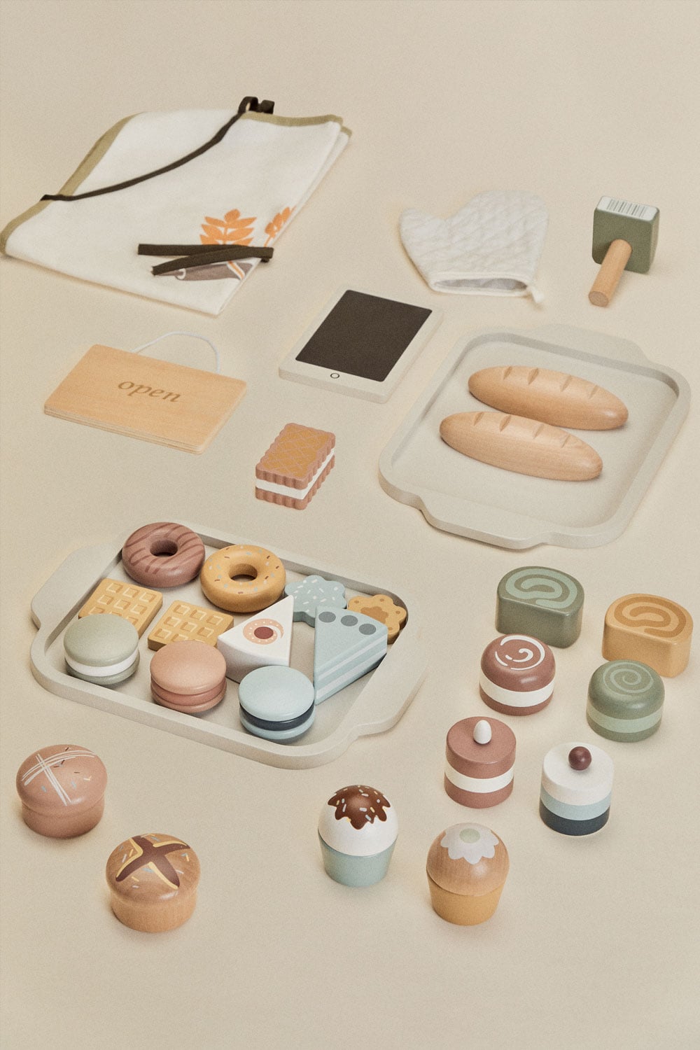 Ensemble d'accessoires de boulangerie en bois Leda Kids - 2